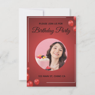 Photo Birthday Invite