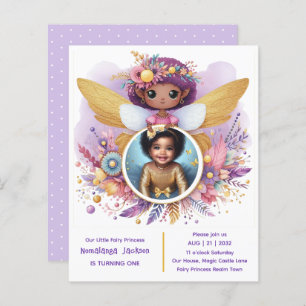 Photo Birthday Little Black Fairy African Purple
