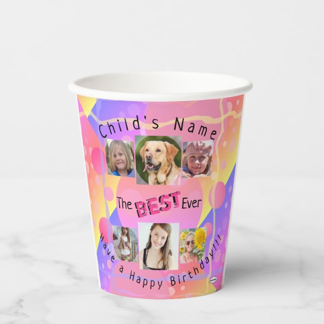 Photo Birthday Paper cup HAMbyWG (Front)