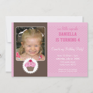PHOTO BIRTHDAY PARTY INVITES :: cupcake 3L