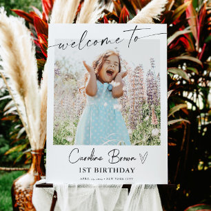 Photo Birthday Sign, Party Sign, Welcome Sign