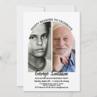 Photo Birthday Vintage Style Chalk 2 images Mens