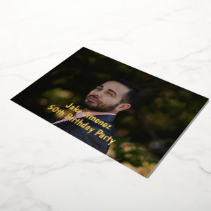  Photo Black 50th Surprise Birthday Gold