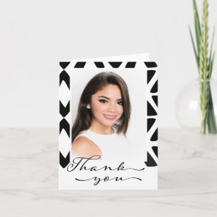 Photo Black and White Thank You Card