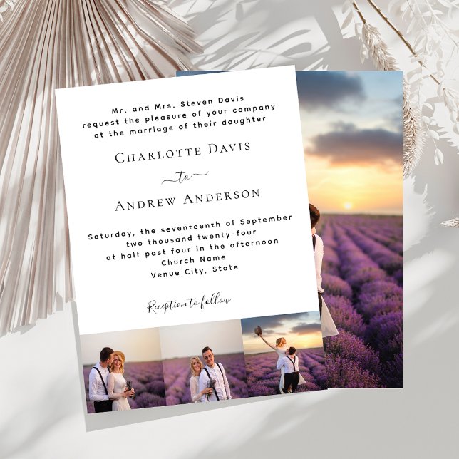 Photo black white formal wedding  invitation (Creator Uploaded)