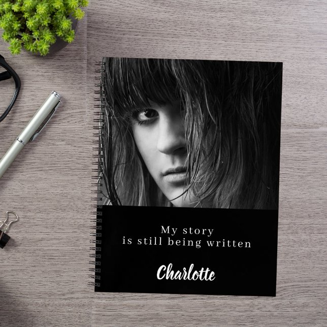 Photo black white quote notebook (Creator Uploaded)