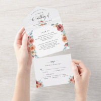 Photo, Blissful Floral Wedding w/ Perforated RSVP