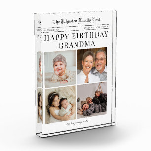 Photo Block Birthday Photo Collage for Grandma