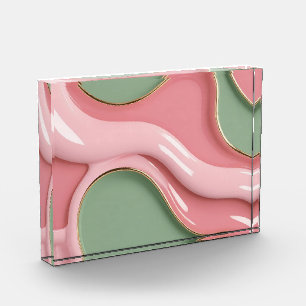 Photo block in stylish abstract graphic