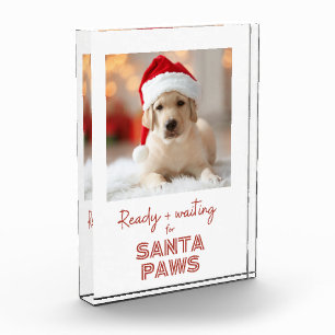 Photo Block, Santa Paws dog lover Christmas Gift
