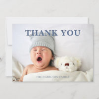 Photo Blue Baby Shower Bible Verse Thank You