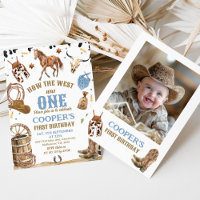 Photo Blue Brown How The West Was One 1st Birthday
