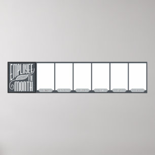 Photo board Jan-Jun employee of the month display Poster