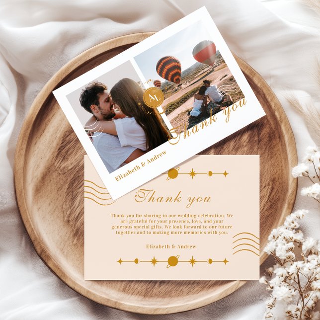  Photo Boarding Pass Cosmic Wedding  Thank You Card (Creator Uploaded)