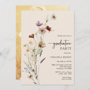 Photo Boho Graduation Invitation