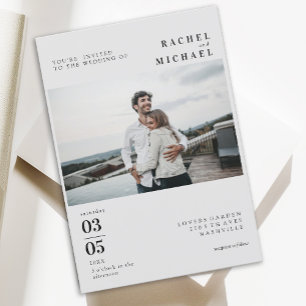 Photo Bold Minimal Trending Wedding  Invitation