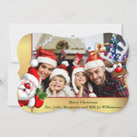 Photo Bomb Santa Reindeer Family Photo Fancy Trim