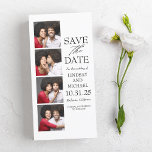Photo Booth Bookmark Style Modern Save the Date<br><div class="desc">Fun photo booth bookmarks save the date photo cards. Fully customisable - choose any background colour,  change text colour,  add your engagement story on the backside... </div>
