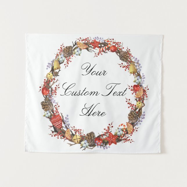 Photo Booth Decor, Christmas Wedding Back drop Tapestry (Front (Horizontal))