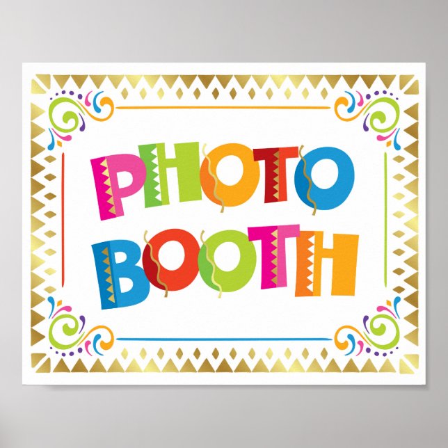 PHOTO BOOTH Fiesta Party Sign Print (Front)