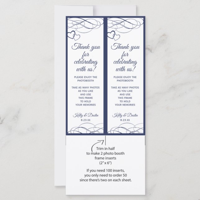 Photo Booth Frame Inserts | Beloved (Navy Blue) (Front)