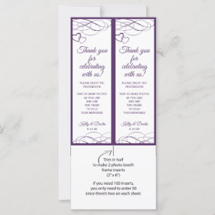 Photo Booth Frame Inserts   Beloved (Plum)