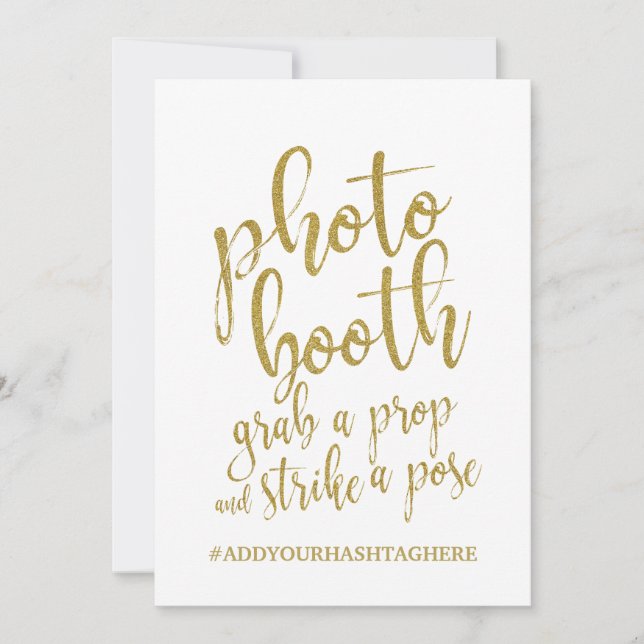 Photo Booth Glitter Gold Affordable Sign (Front)