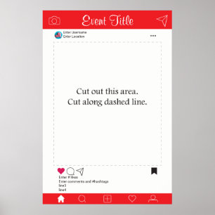 Photo Booth Prop Frame Poster Social Media Design