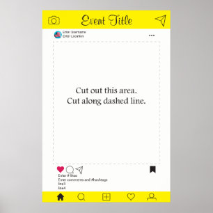 Photo Booth Prop Frame Poster Social Media Design