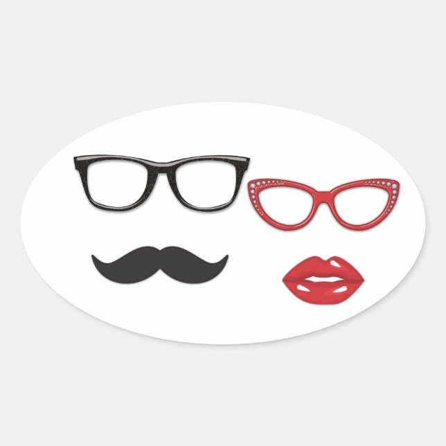 Photo Booth Props Moustache Stickers (Front)