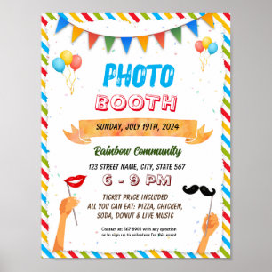 Photo booth school event flyer poster
