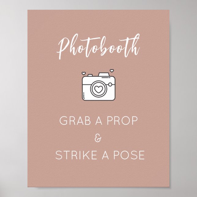 Photo Booth Sign Template for Wedding, Party (Front)