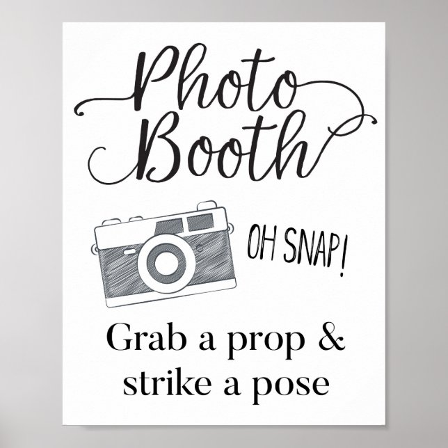 Photo Booth Sign, Wedding Sign, Wedding Decor (Front)