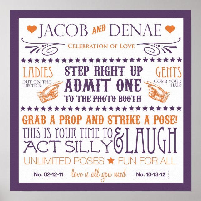 Photo Booth Signage Poster (Front)