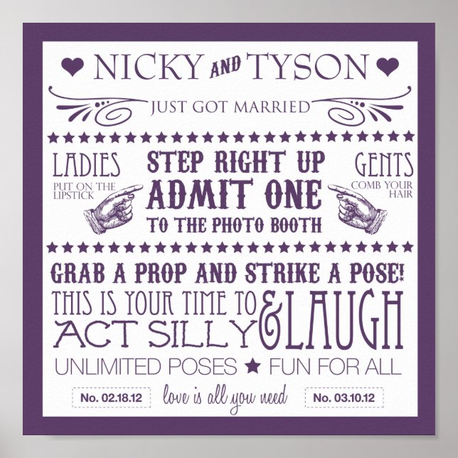 Photo Booth Signage Poster (Front)