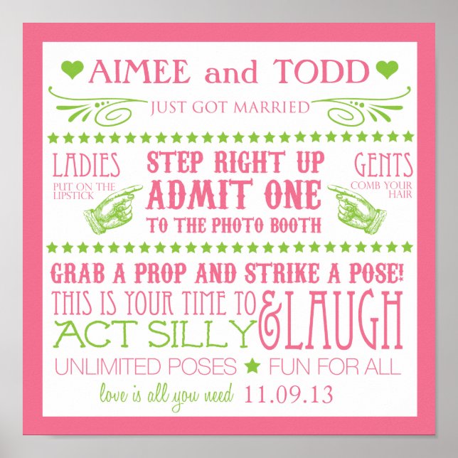 Photo Booth Signage Poster (Front)