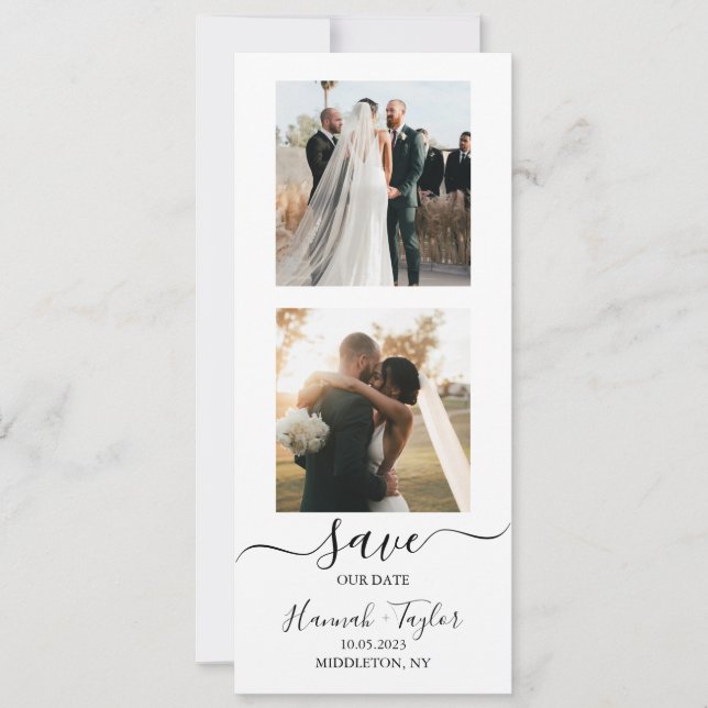 Photo Booth Strip Wedding Save the Date (Front)