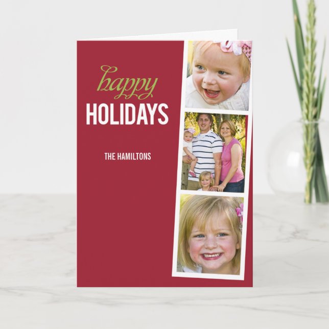 Photo Booth Style Holiday Card (Front)