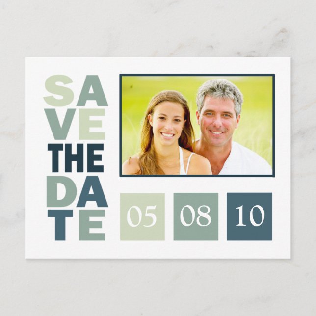 Photo Booth Template Save The Date Postcards (Front)