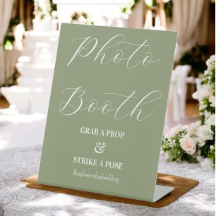 Photo Booth Wedding Sage Green Sign 