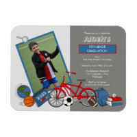 Photo Boy Elementary Graduation Party Invitation