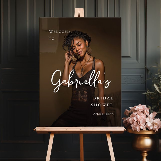 Photo Bridal Shower modern welcome Poster (Creator Uploaded)