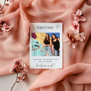 Photo Bridesmaid Proposal Card