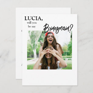 Photo Bridesmaid Proposal Card Template