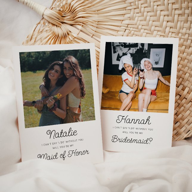 Photo Bridesmaid Proposal Folded Card (Bridesmaid Proposal Card Photo)