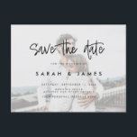 Photo Budget Wedding Save the Date Announcement Postcard<br><div class="desc">A simple modern wedding save the date card. Personalise this minimalist design to have your photo,  personal details and message.</div>