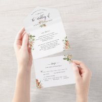 Photo, Burnt Orange Wedding w/ Perforated RSVP