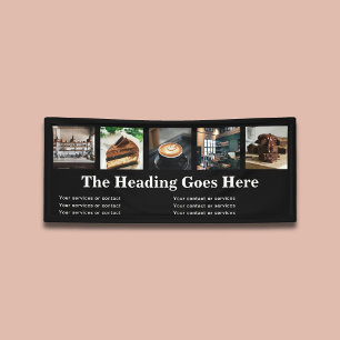 Photo Business Bold Serif Minimalist Black Banner