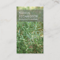 PHOTO Business Card for Photographers or Chefs