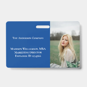 Photo Business Corporate Employee Vendor Badge ID Badge
